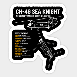 CH-46 Sea Knight Helicopter Sticker